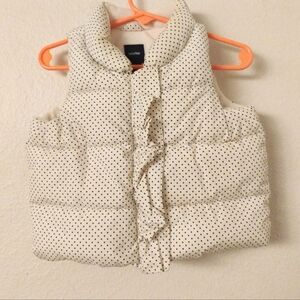 Baby Gap Fleece lined button/zipup polka dot vest